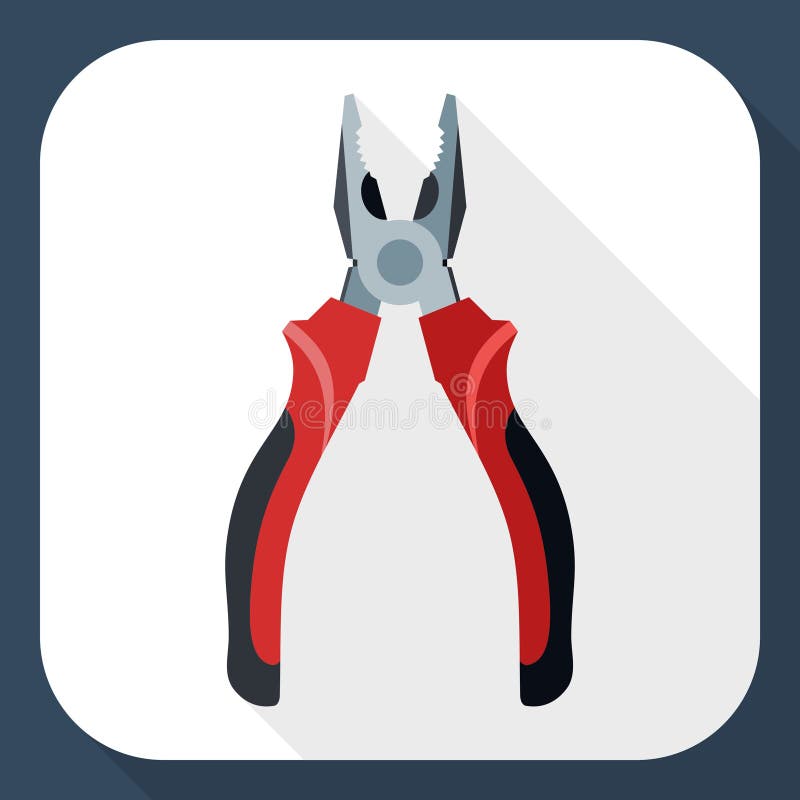 Vector Open Pliers Icon. Open Pliers Simple Icon in Flat Style with