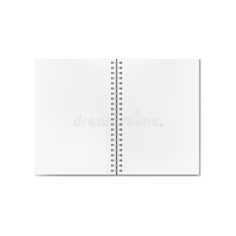 Blank realistic spiral notebook Royalty Free Vector Image