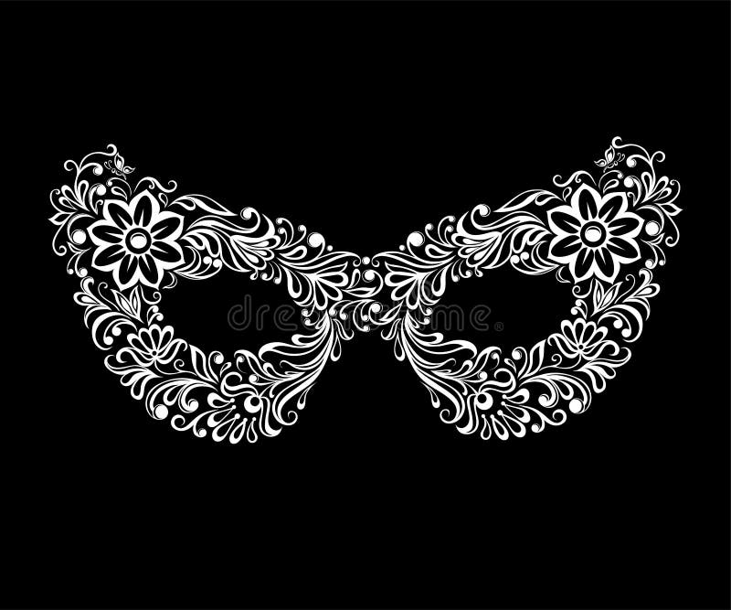 Download Vector Openwork Masquerade Mask Stock Vector - Illustration of ornamental, decoration: 68091686