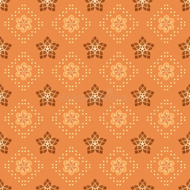 Vector orange pattern with geometric figures royalty free illustration