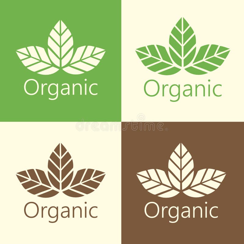 Vector Organic Leaves Logo Illustration royalty free illustration Vector Organic Leaves Logo Illustration royalty free illustration