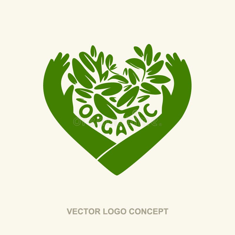 Organic Emblem. Logo for the Farm, Organic, Ecofriendly Products Stock