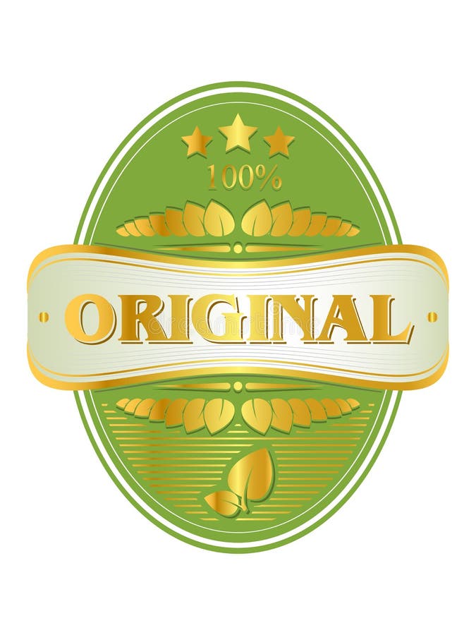 Vector original label stock vector. Illustration of gold - 27697250