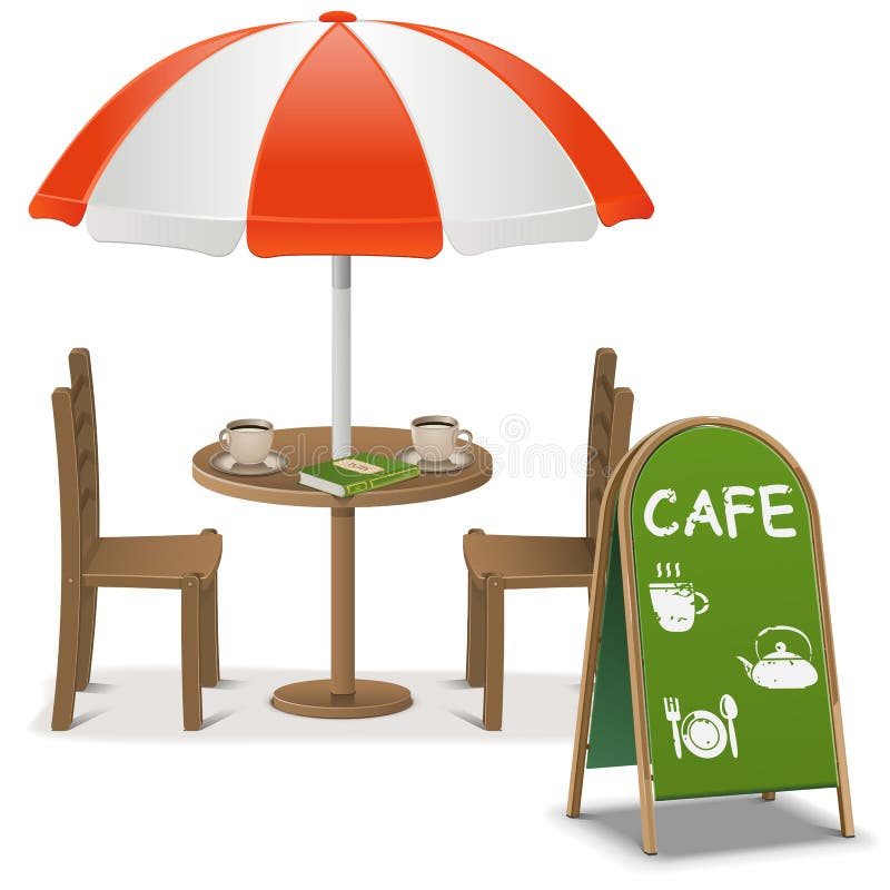 Vector Outdoor  Cafe  stock vector Illustration of concept 
