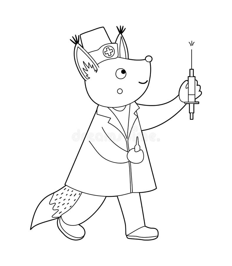 syringe coloring page