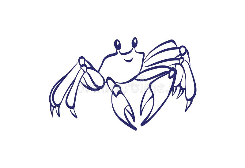crab underwater drawing