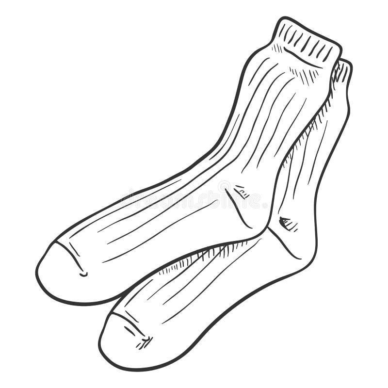 Vector Sketch Illustration - Casual Men Socks Stock Vector ...