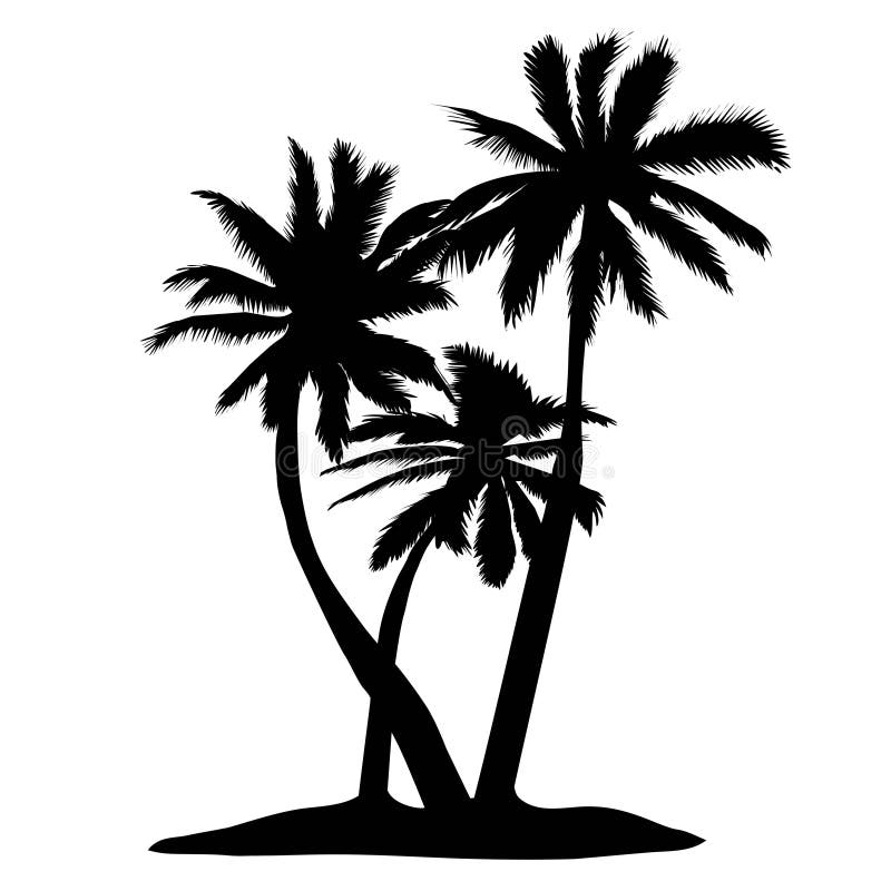 Black Single Palm Tree Icon Stock Vector - Illustration of agency ...