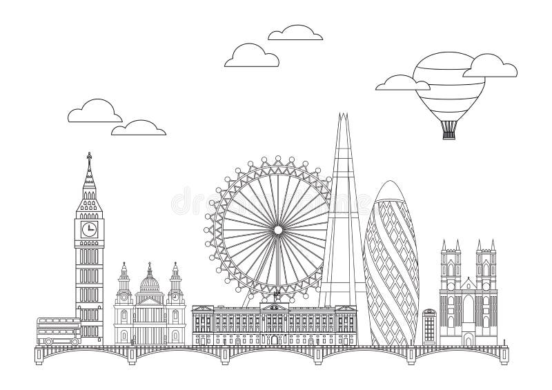 England Cities Silhouette Skyline Stock Illustrations – 157 England ...