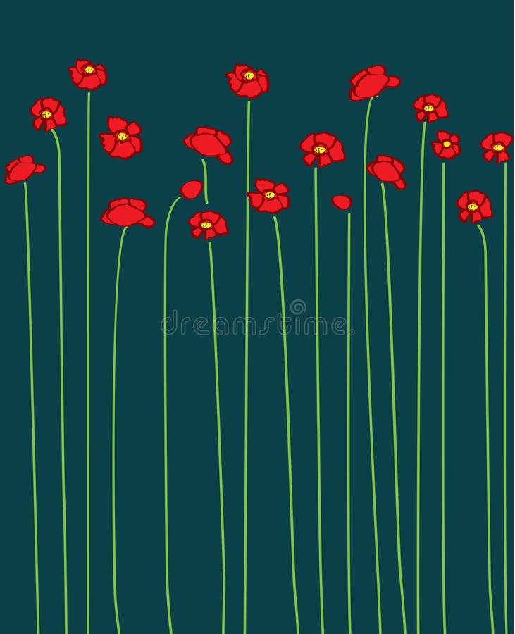 Red poppy for design. Floral background. Red poppy for design. Floral background