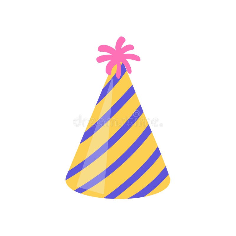 Vector Party Hat. Colorful Conical Hat for Wearing in the New Year S