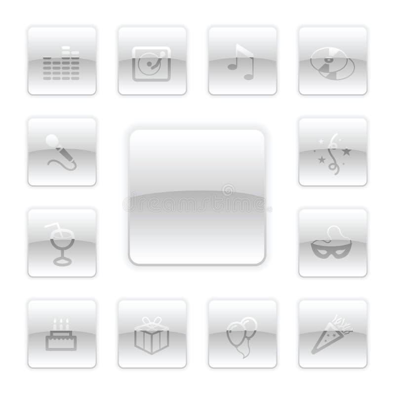 Vector Party Icon Set royalty free illustration