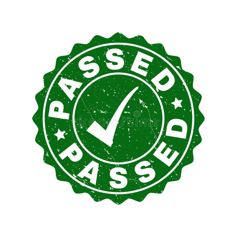 Passed Rubber Stamp (Vector) Stock Vector - Illustration of textured