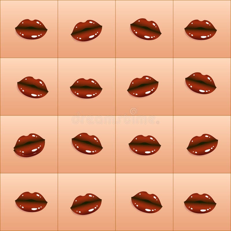 Kissing Lips With Chocolate Stock Vector Illustration of love, icon