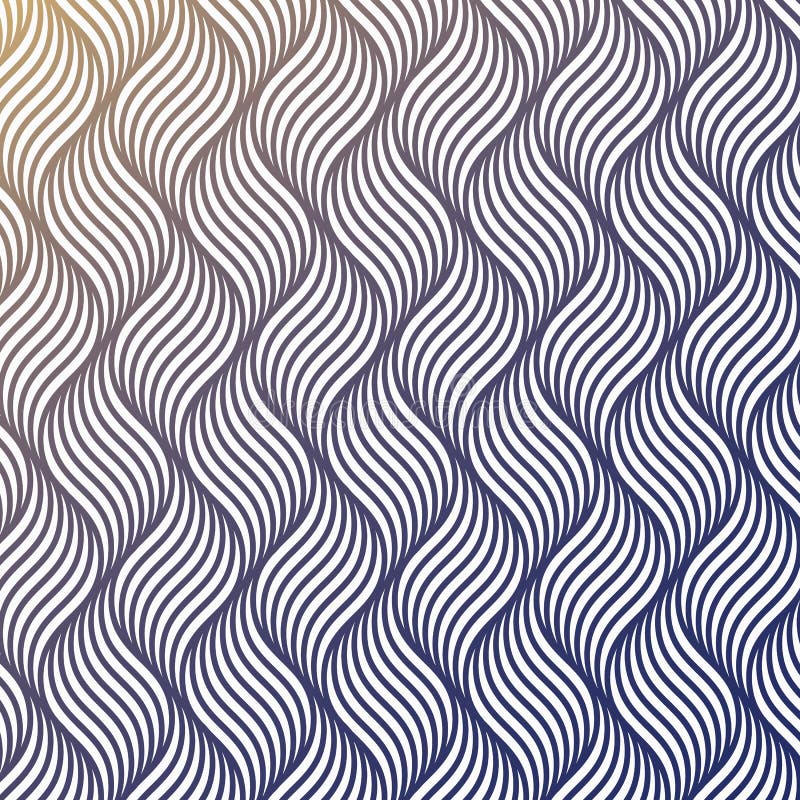 Vector pattern with geometric waves. Endless stylish texture. Ripple monochrome background repeating linear in different size on each object. Pattern is on swatches panel.