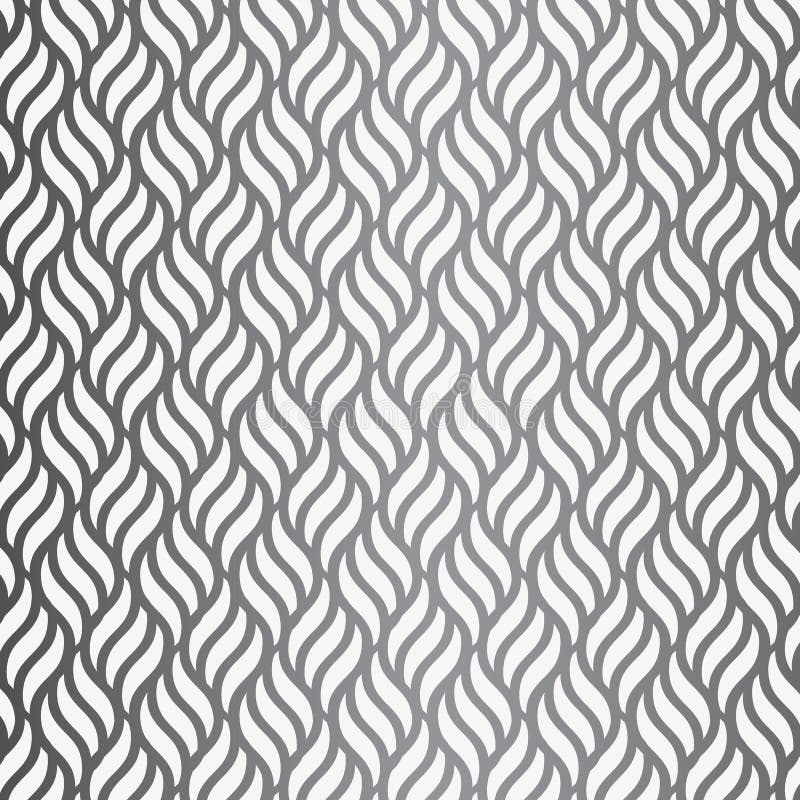 Vector pattern with geometric waves. Endless stylish texture. Ripple monochrome background. stock illustration