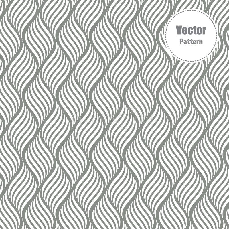 Vector pattern with geometric waves. Endless stylish texture. Ripple monochrome background. royalty free illustration