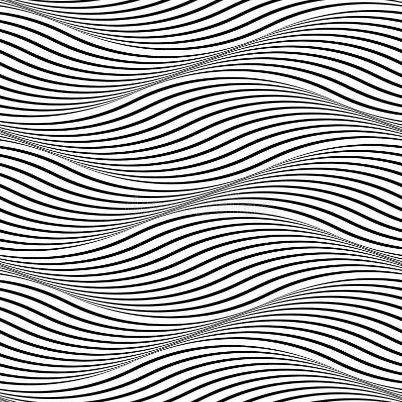 Vector pattern with the geometric waves seamless background. royalty free illustration