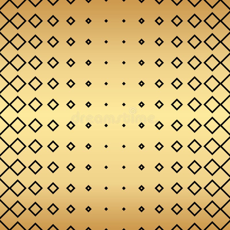 Geometric Gold Seamless Repeat Pattern Background, Gold and Black