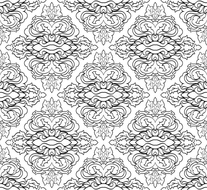 Vector Pattern with Medallion Stock Vector - Illustration of ornate