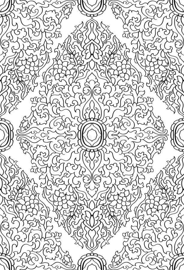 Vector Pattern with Medallion Stock Vector - Illustration of baroque ...