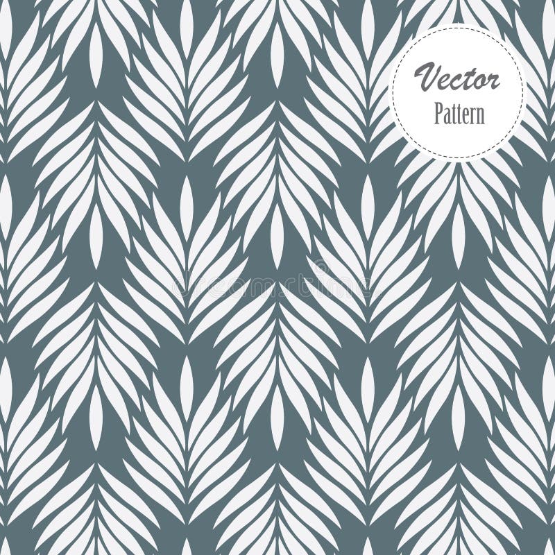 Vector pattern, repeating abstract leaves, object of leaf or flower, floral. royalty free illustration
