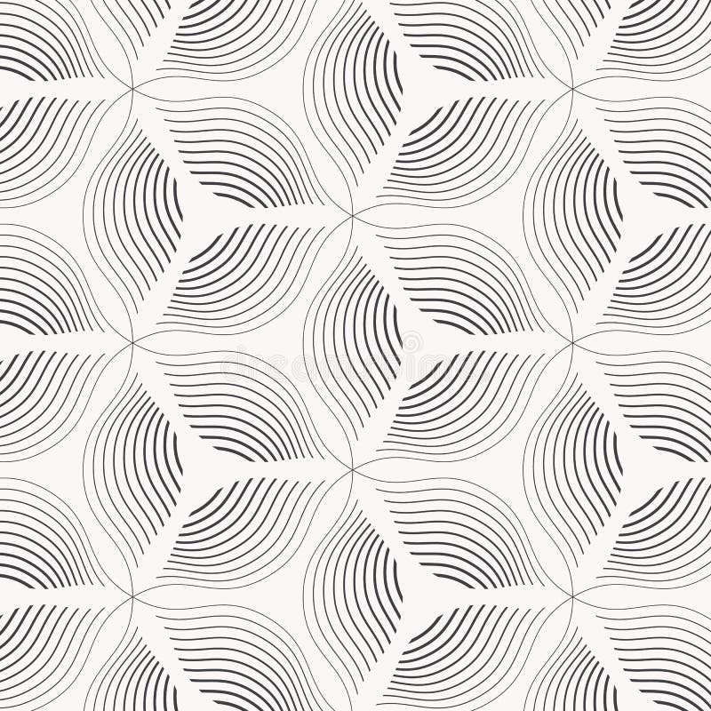 Vector Pattern, Repeating Abstract Linear Flower or Flora Pattern ...
