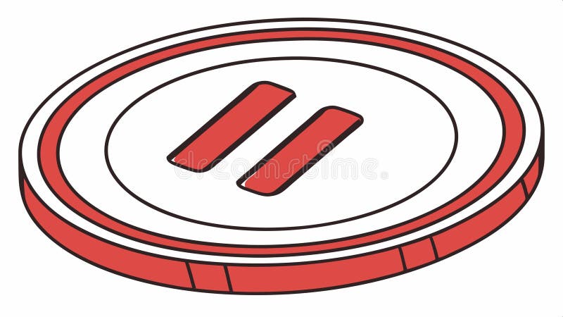 Pause button icon, media control and player interface vector design Generative AI royalty free illustration