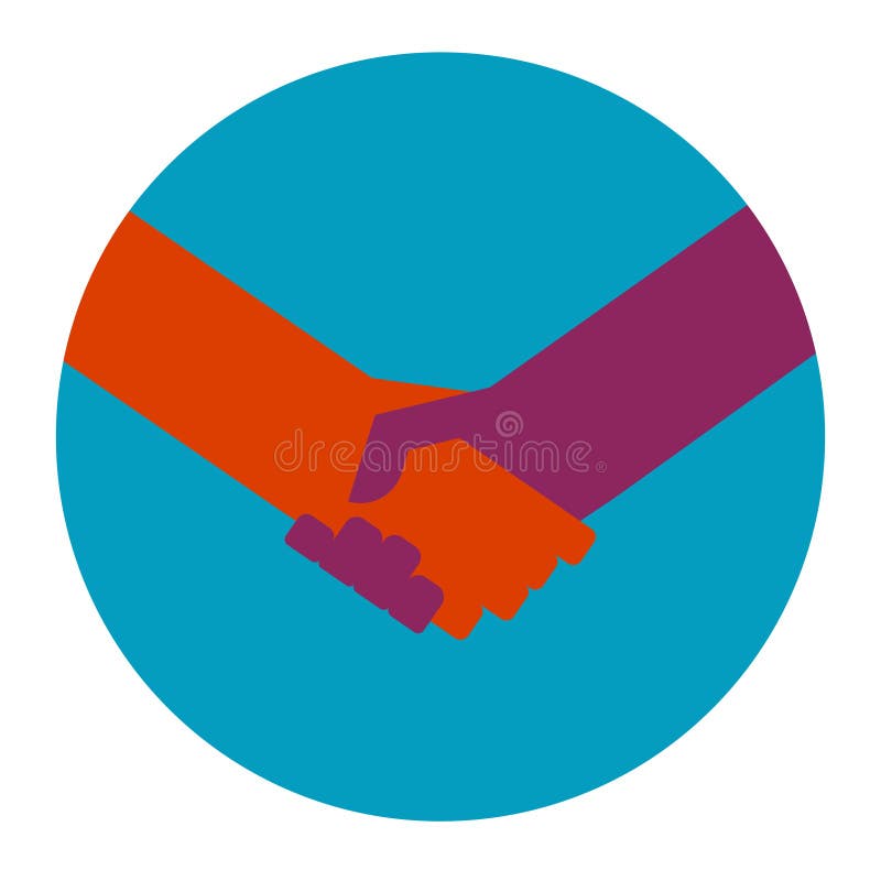 Vector pentru strângere de mână globală web vector illustration