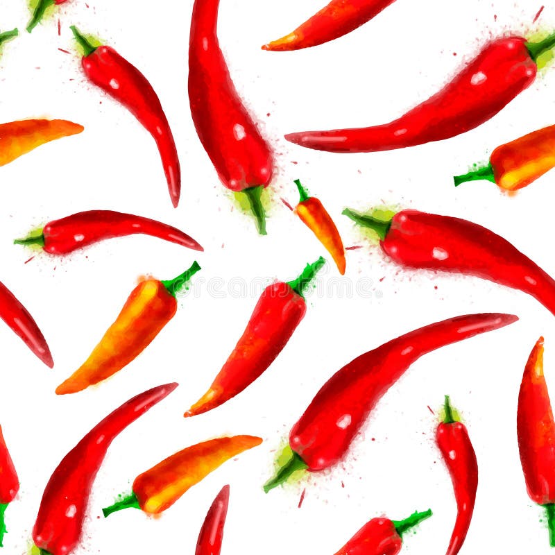 Vector pepper seamless pattern