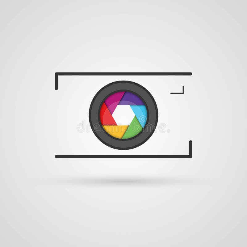 Vector photo camera icon. stock illustration Vector photo camera icon. stock illustration