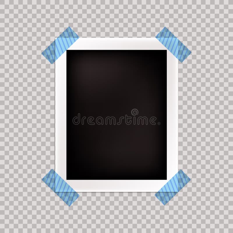 Vector Photo Frame, Blank Template, Isolated Card. Stock Vector