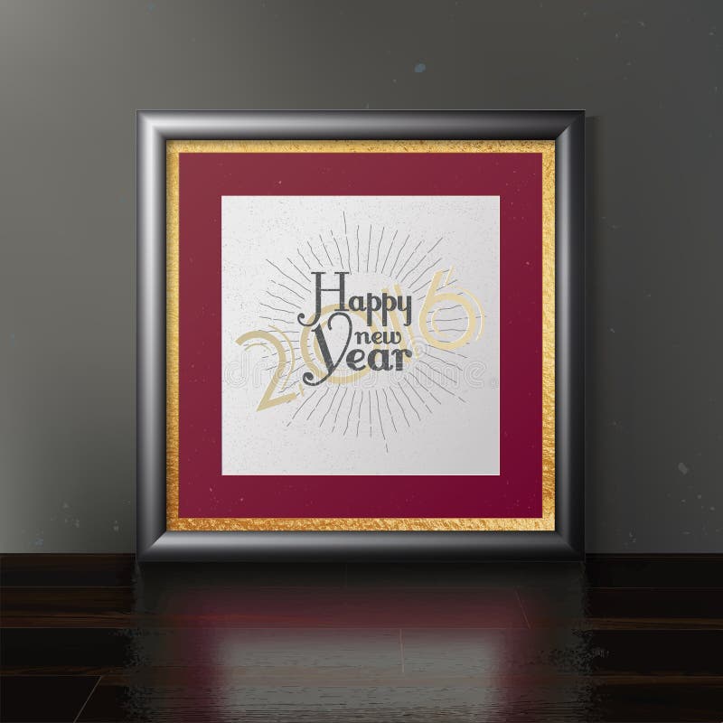 Vector picture frame with sign