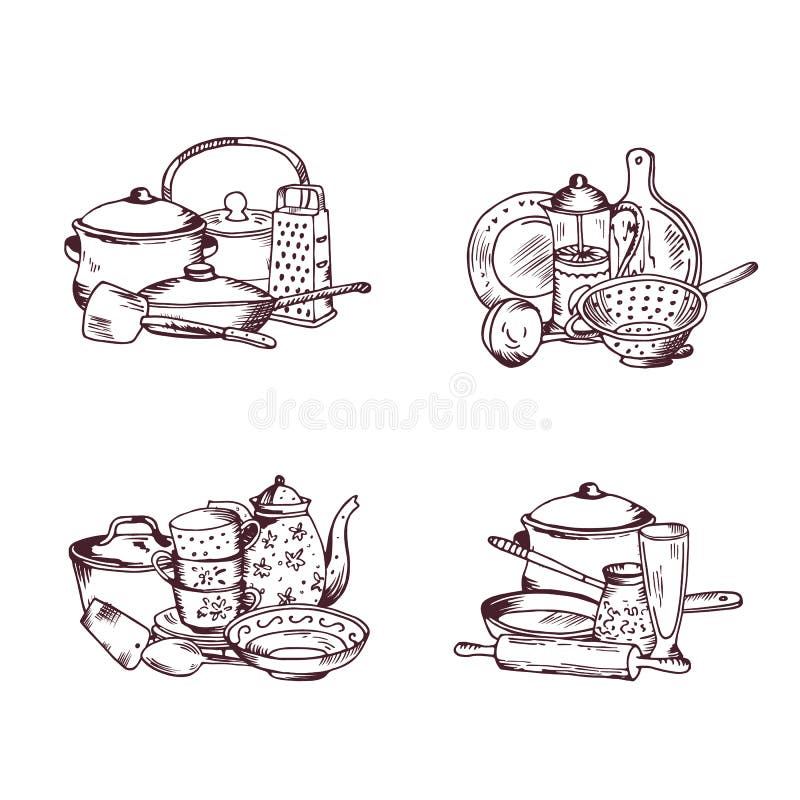 https://thumbs.dreamstime.com/b/vector-piles-hand-drawn-kitchen-utensils-set-utensil-drawing-illustration-113548367.jpg
