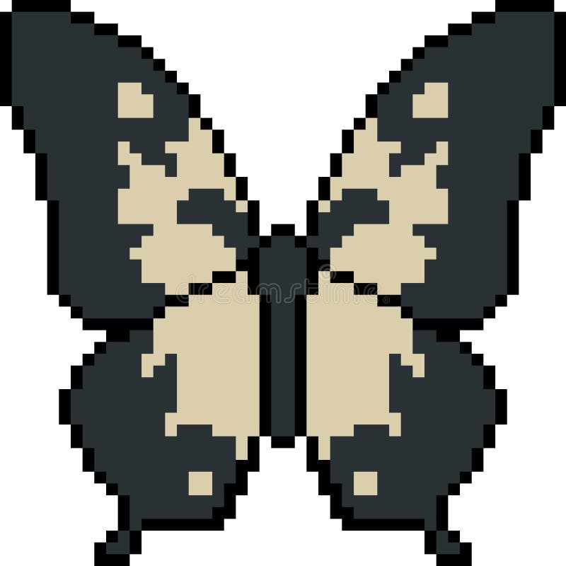 Vector pixel art butterfly stock vector. Illustration of insect 104312472