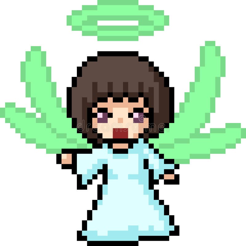 Vector Pixel Art Fairy Girl Stock Vector - Illustration of child, wing