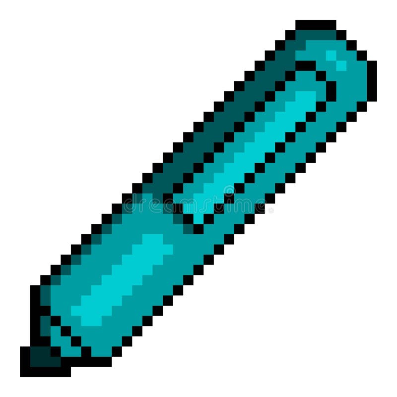 Vector Pixel Art Icon Felttip Pen stock illustratie