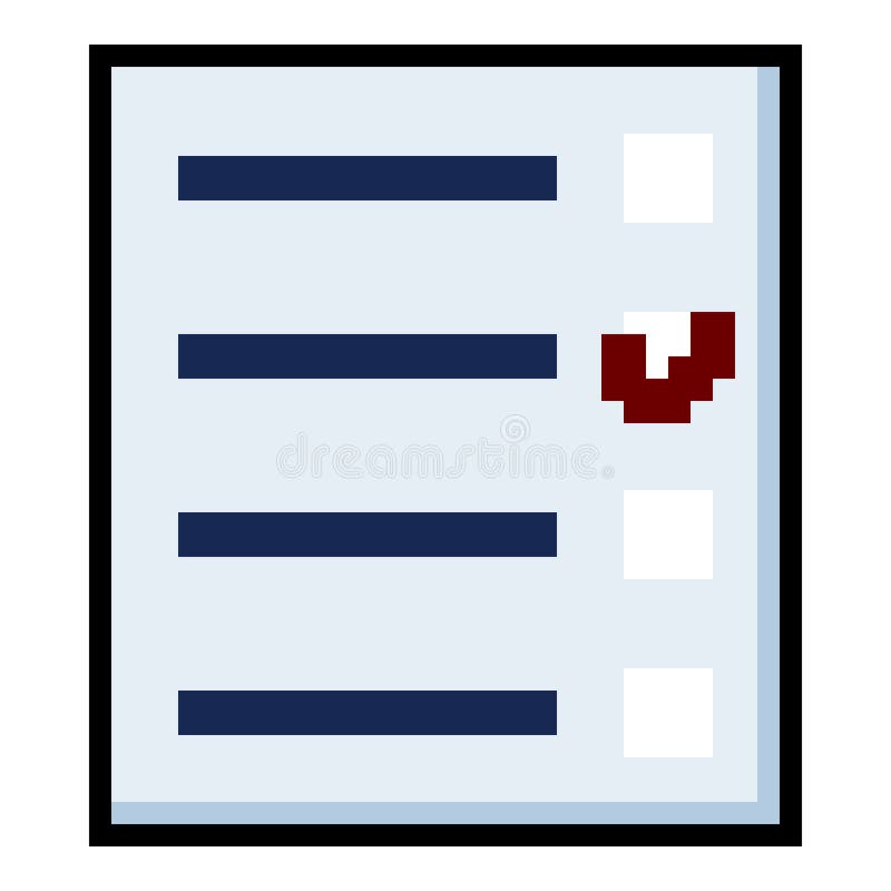 Vector Pixel Art Icoon - Stemlijst royalty-vrije illustratie