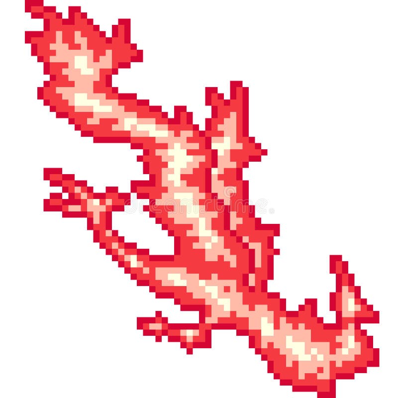 Dragon Fire Pixel Art Grid - Pixel Art Grid Gallery