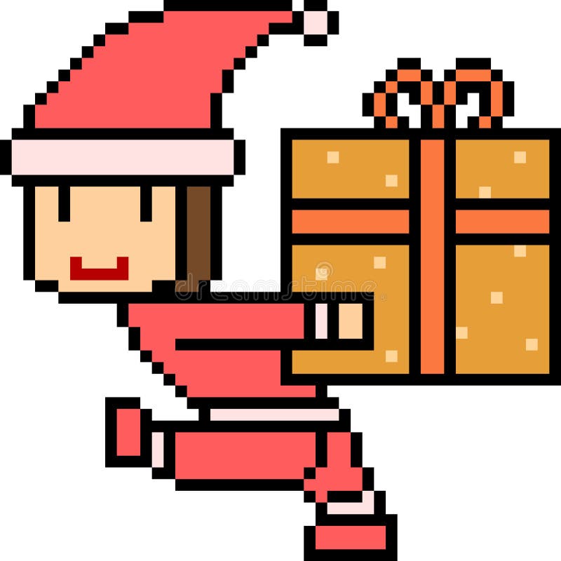 Pixel Art Santa Stock Vector. Illustration Of Greeting - 47141583