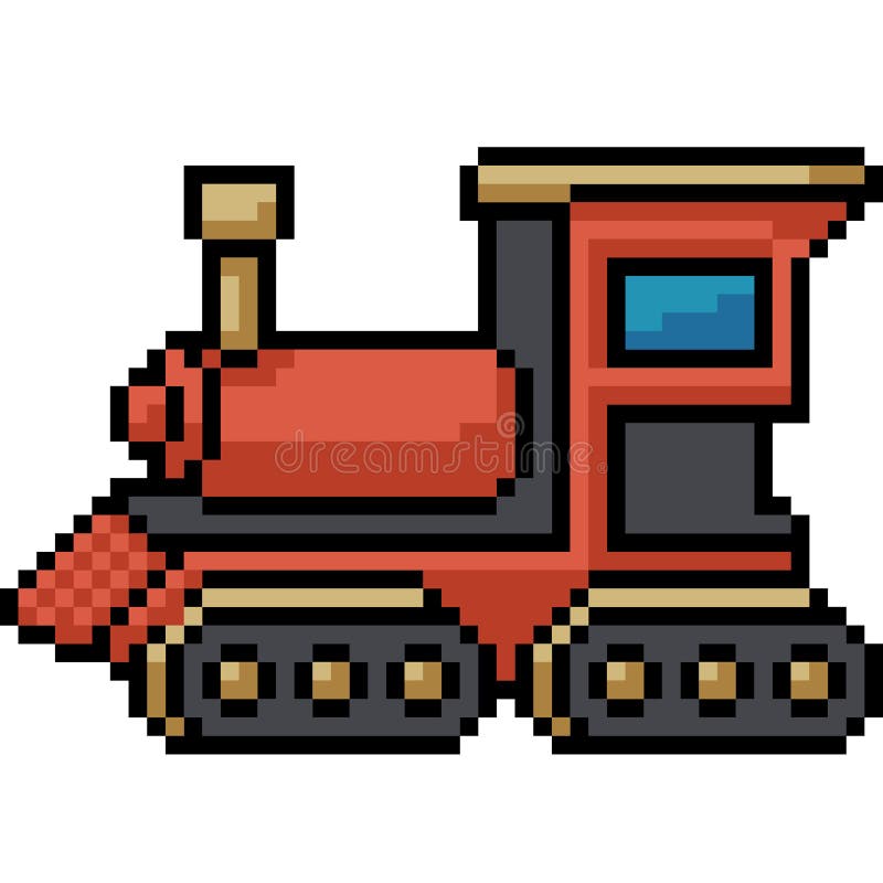 Vector pixel art toy train stock vector. Illustration of cartoon - 153549080 Vector pixel art toy train stock vector. Illustration of cartoon - 153549080