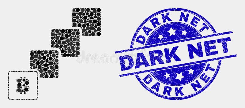 Vector Pixel Bitcoin Blockchain Icon and Grunge Dark Net Stamp Seal royalty free illustration Vector Pixel Bitcoin Blockchain Icon and Grunge Dark Net Stamp Seal royalty free illustration
