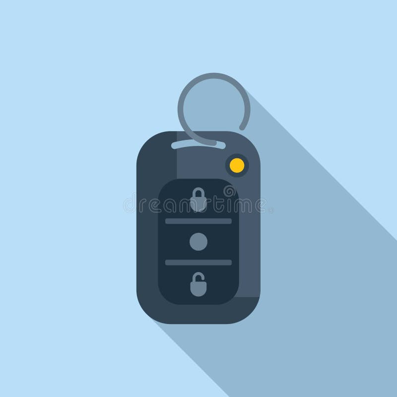 Vector plano de icono del sistema automático de alarma. clave inteligente stock de ilustración