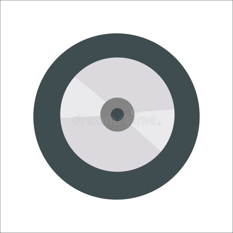 Vector plano del icono del disco libre illustration Vector plano del icono del disco libre illustration