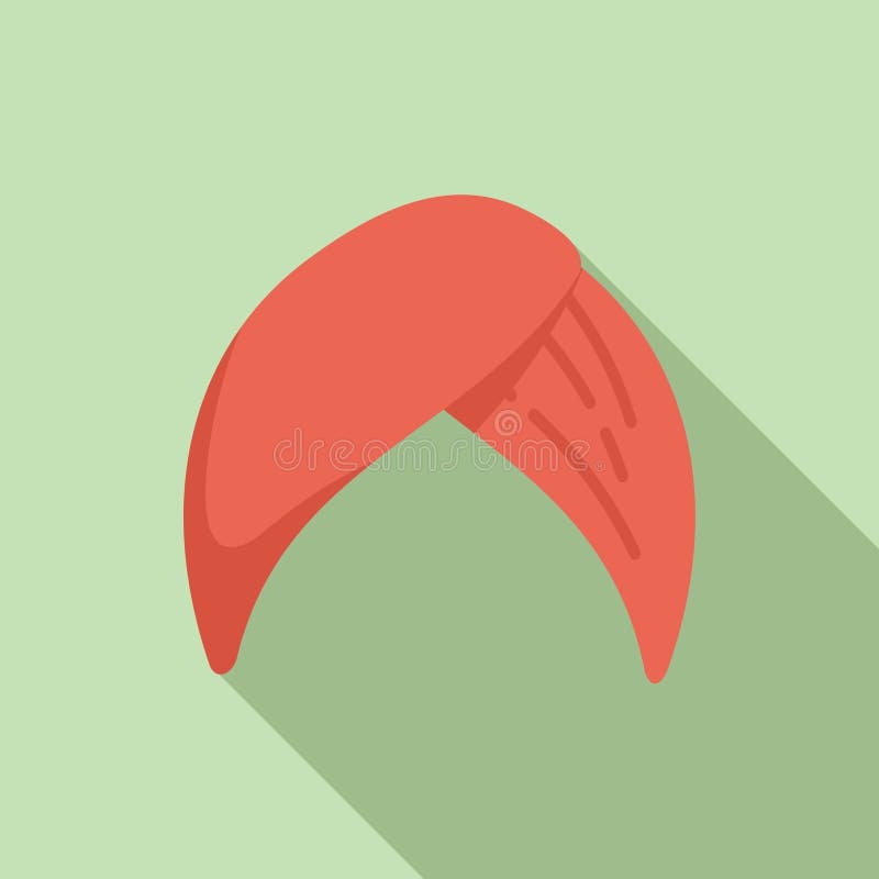 Vector plano del icono del turbante de religión. religión de la cabeza del este libre illustration