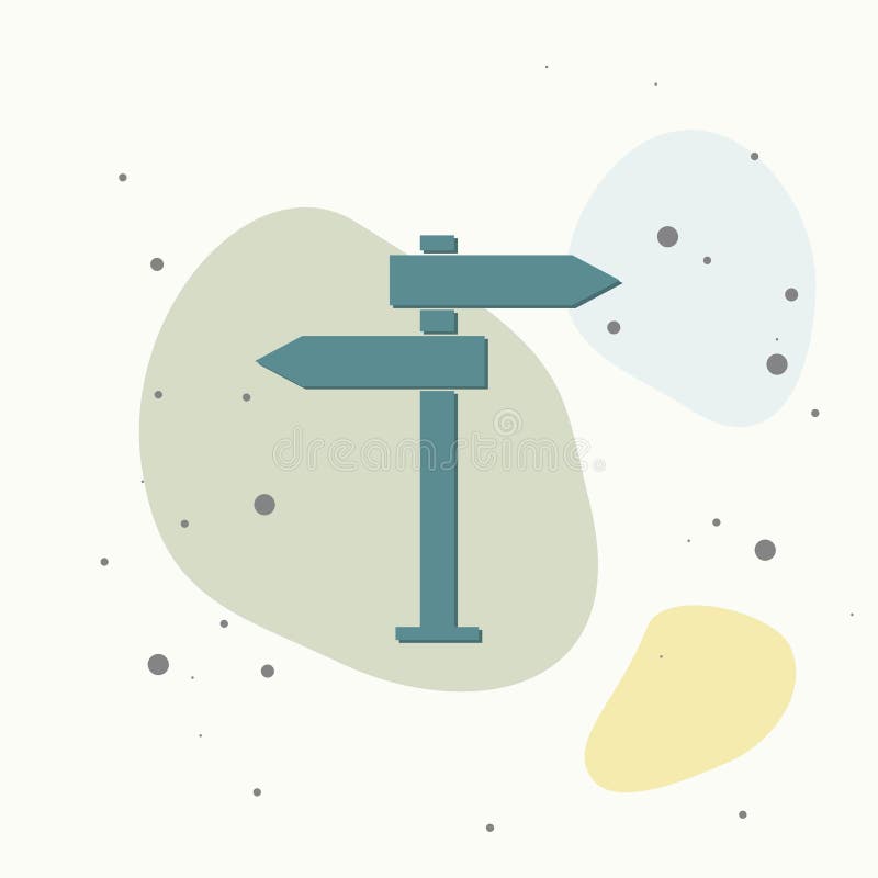 Vector pointer direction icon on multicolored background vector illustration