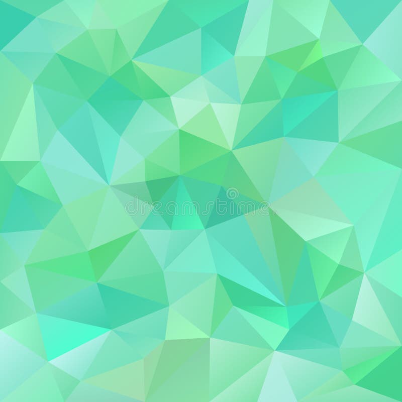 Vector polygon background with irregular tessellations pattern - triangular design in fresh spring colors stock illustration