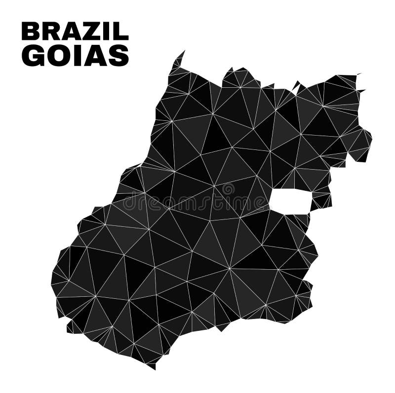 Vector Polygonal Goias State Map vector illustration