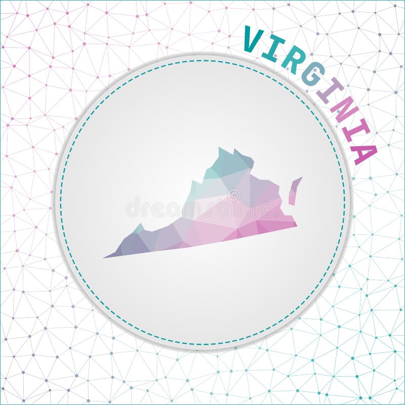 Vector Polygonal Virginia Map. Stock Vector Illustration of diamond