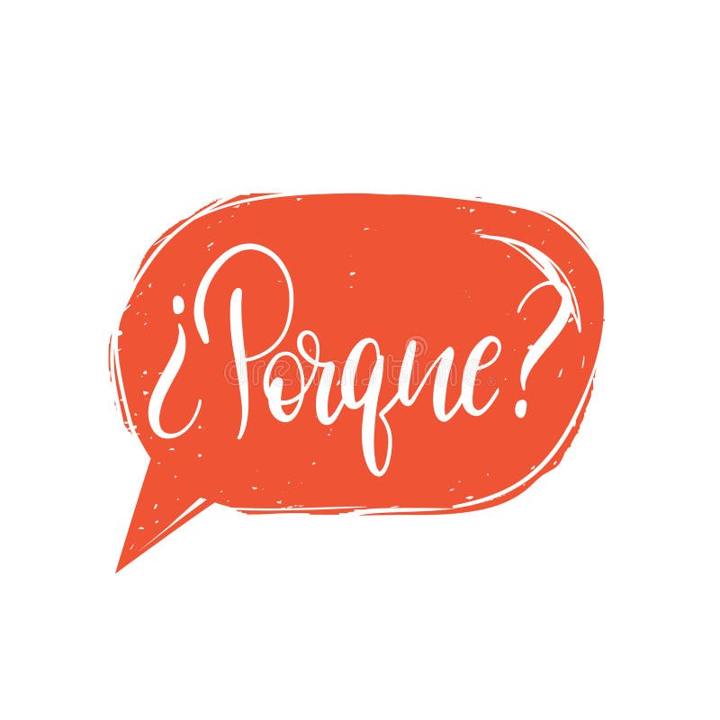 Porque Calligraphy Stock Illustrations 5 Porque Calligraphy Stock